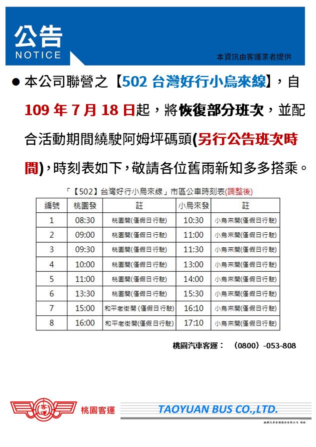 台灣好行旅遊服務網 好行路線 內容