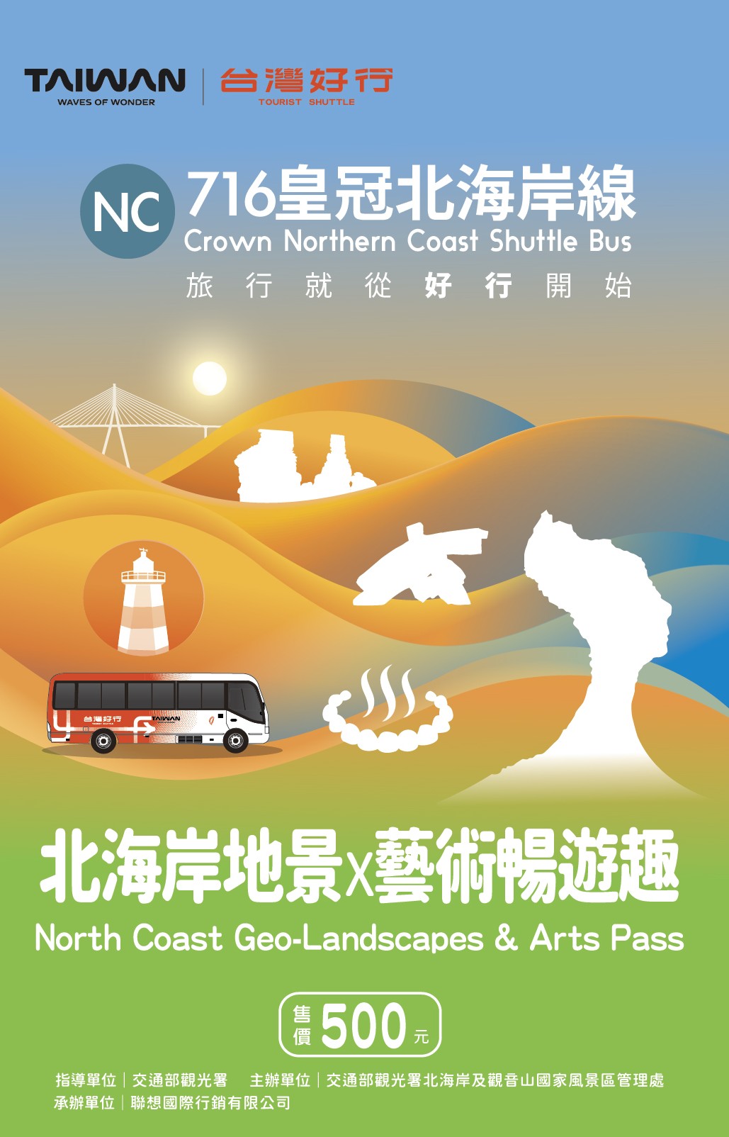 【皇冠北海岸線】北海岸地景x藝術暢遊趣(優惠價500元)